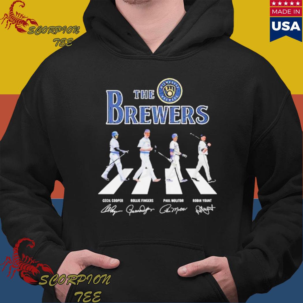 Official the Milwaukee Brewers Cooper Fingers Molitor and Yount abbey road  signatures 2023 shirt, hoodie, sweater, long sleeve and tank top