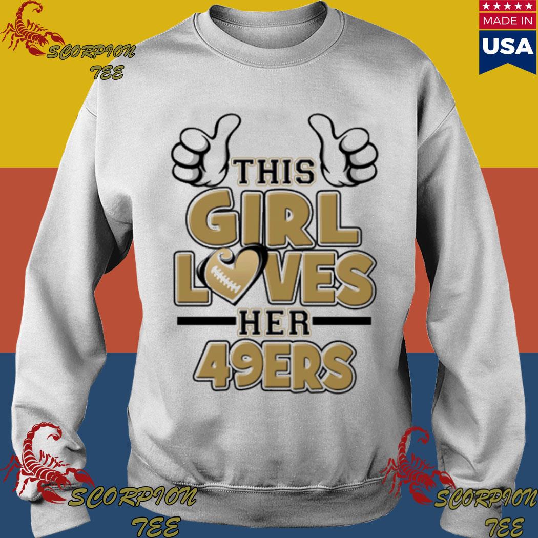 MagikTees This Girl Loves Her 49ers Long Sleeve T-Shirt