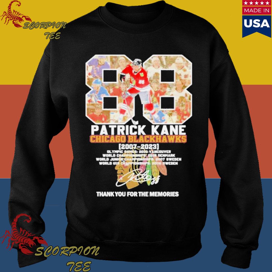 88 Patrick Kane Chicago Blackhawks 2007-2023 signatures shirt, hoodie,  sweater, long sleeve and tank top
