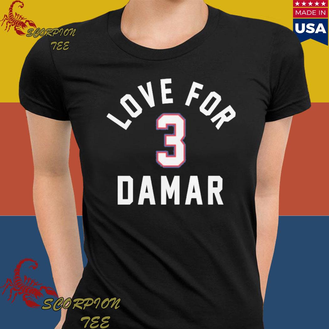 Love for 3 Damar Hamlin shirt, hoodie, sweater, long sleeve and tank top