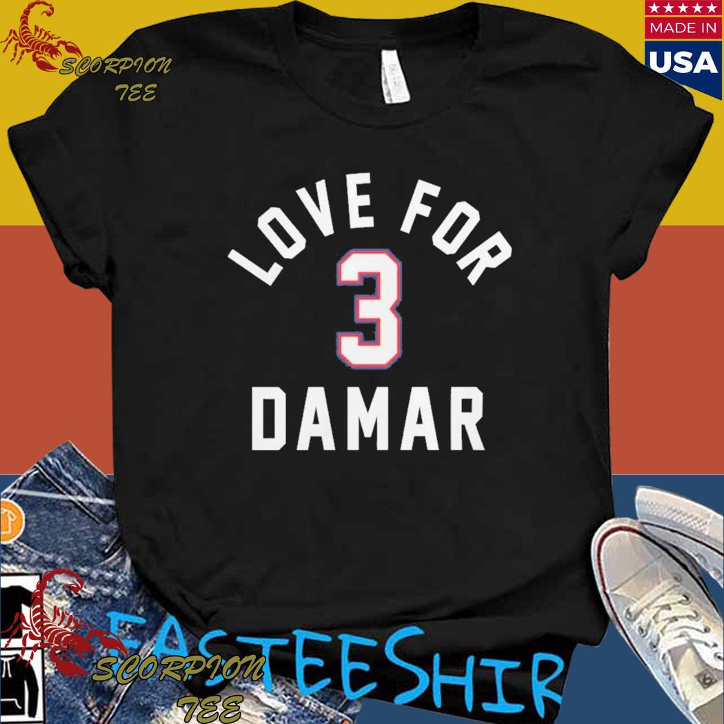 Love for 3 Damar Hamlin shirt, hoodie, sweater, long sleeve and tank top