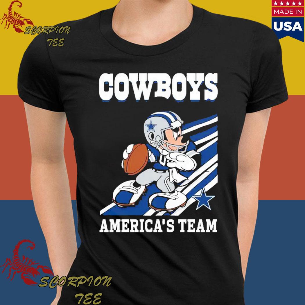 Dallas Cowboys Slogan Americas Team Mickey Mouse T-Shirt - T-shirts Low  Price