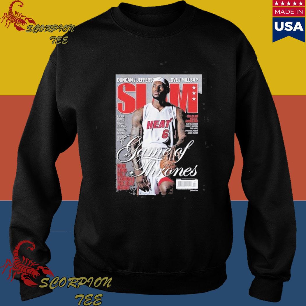 Official lebron james miamI heat NBA slam cover T-shirt, hoodie, tank top,  sweater and long sleeve t-shirt