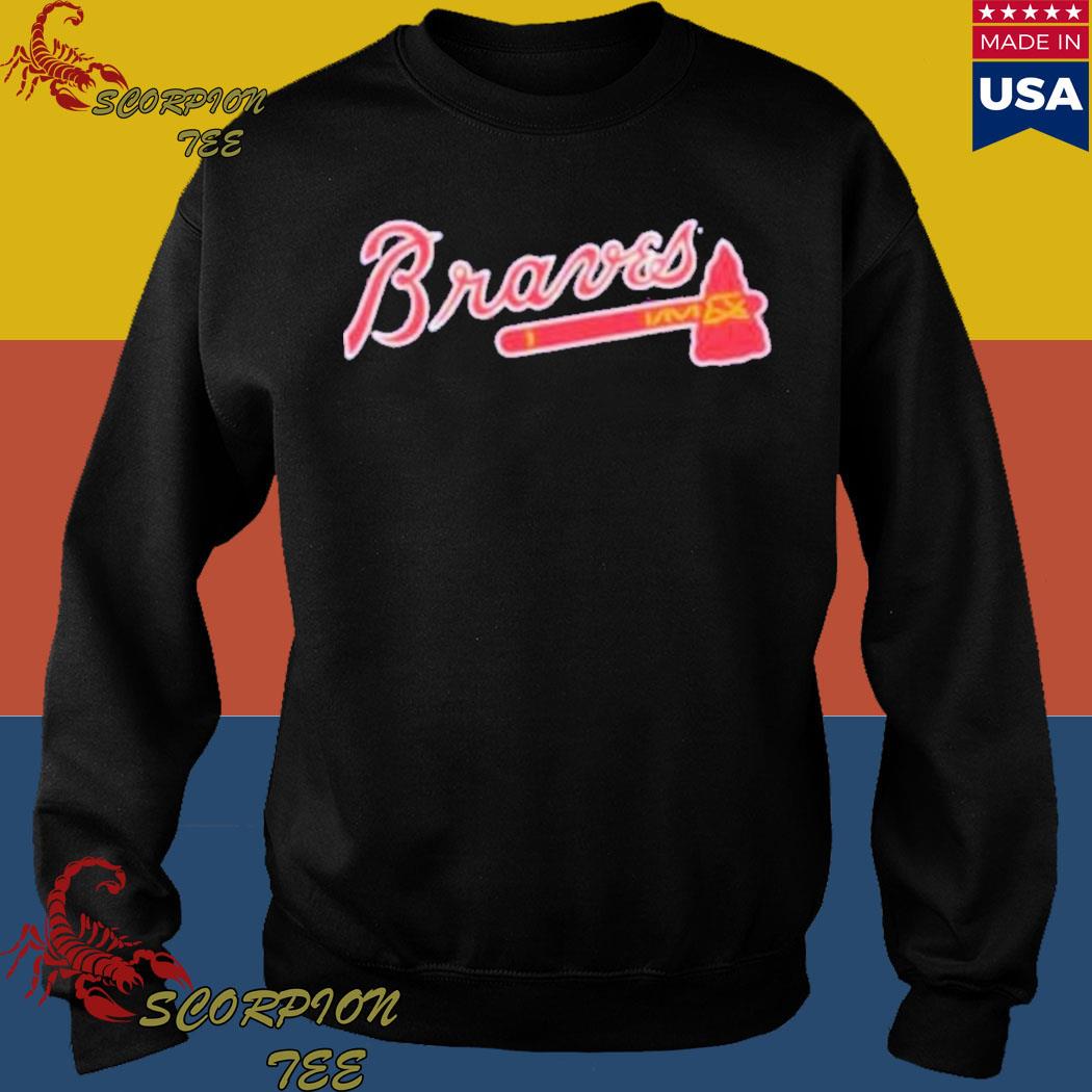 New ADULT size XL MLB Atlanta BRAVES Majestic T-Shirt, hoodie