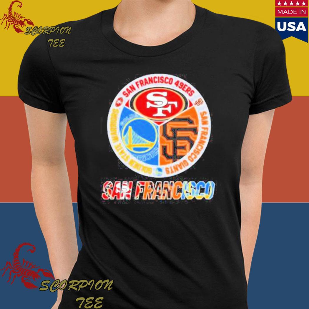 San Francisco 49ers, Giants and Golden State Warriors 2023 logo shirt,  hoodie, longsleeve, sweatshirt, v-neck tee