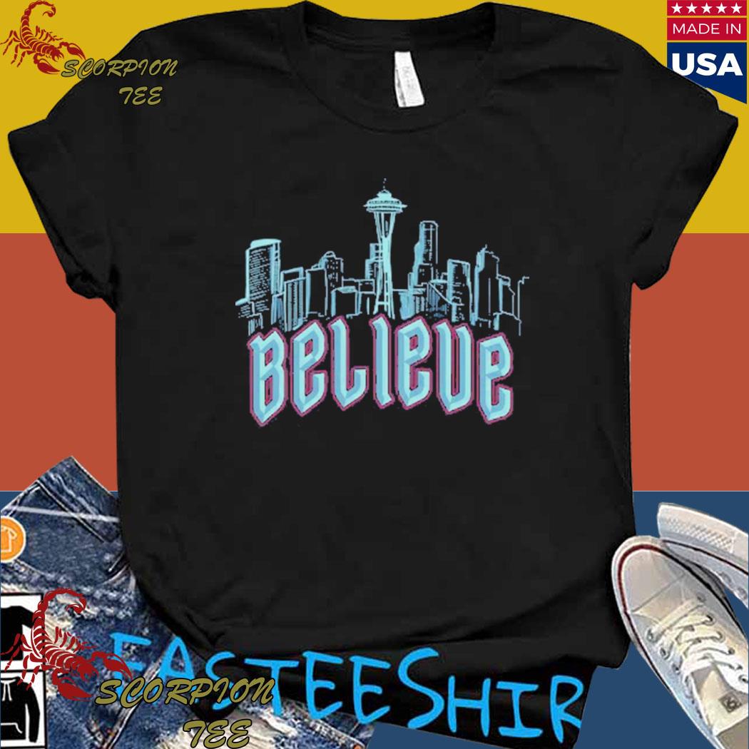 Seattle mariners believe sea iI skyline T-shirt, hoodie, sweater, long  sleeve and tank top