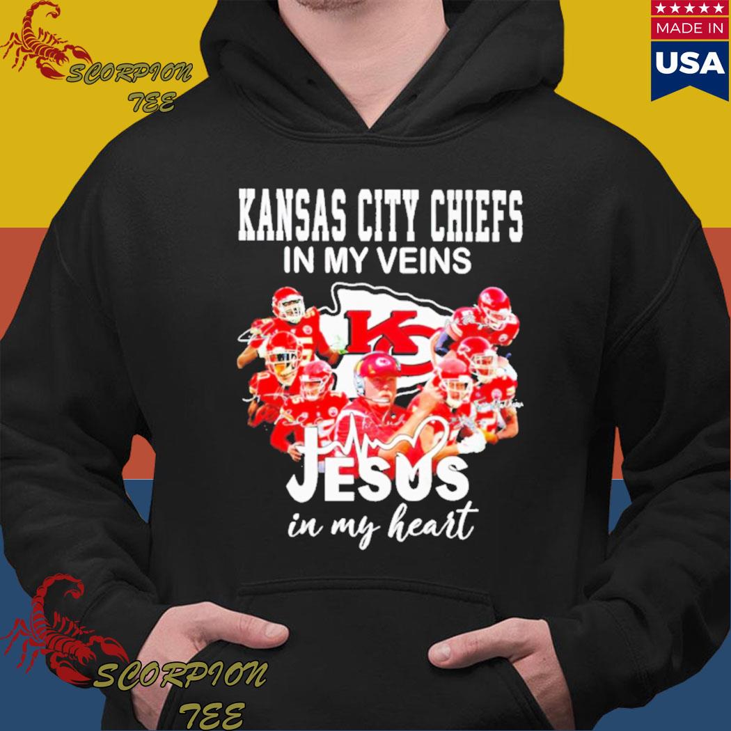 Kansas City Chiefs In My Veins Jesus In My Heart Shirt, hoodie, sweater,  long sleeve and tank top