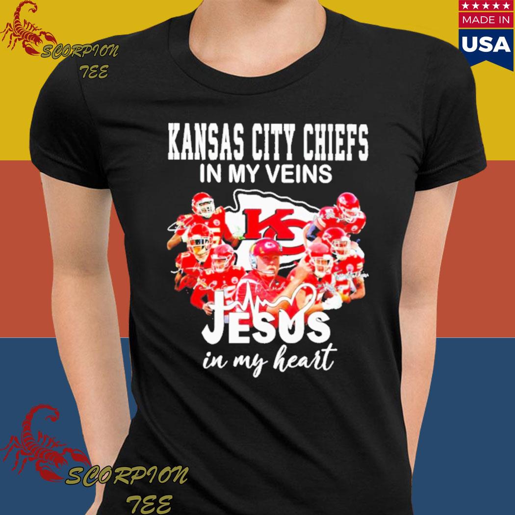 Kansas City Chiefs In My Veins Jesus In My Heart Shirt, hoodie, sweater,  long sleeve and tank top