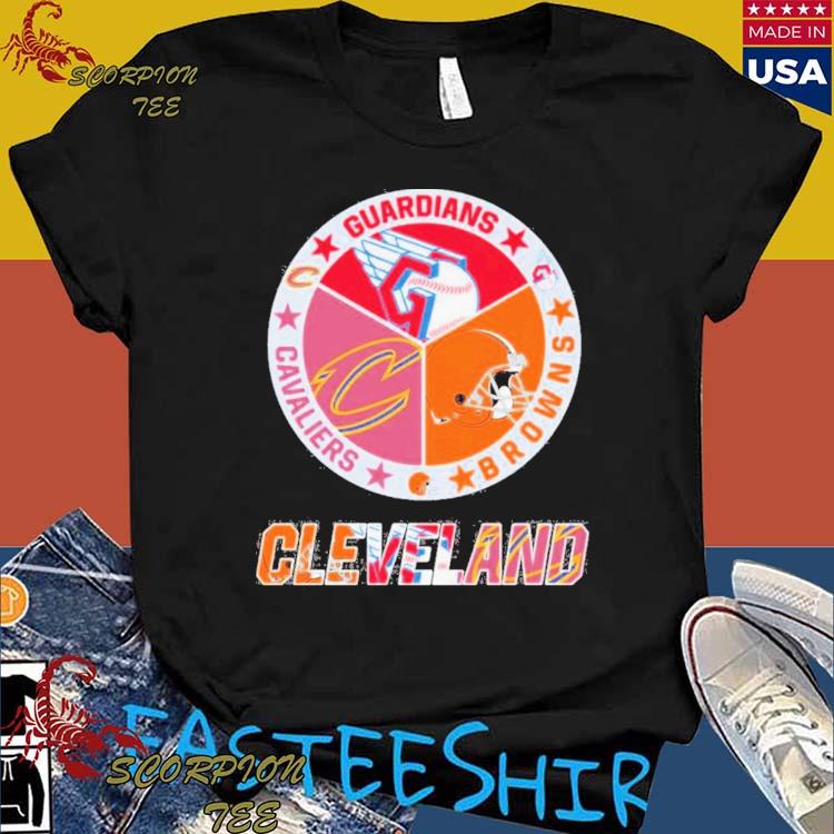 Cleveland Guardians Browns Cavaliers logo shirt, hoodie, longsleeve,  sweatshirt, v-neck tee