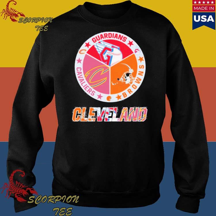 Cleveland Guardians Browns Cavaliers logo shirt, hoodie, longsleeve,  sweatshirt, v-neck tee