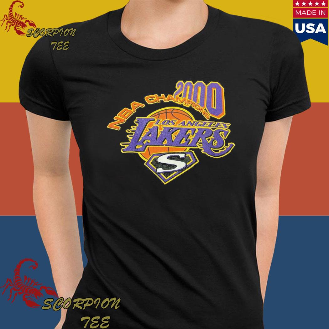 Official l.a. Lakers × NBA × vintage vintage l.a Lakers 2000 NBA champion T- shirts, hoodie, tank top, sweater and long sleeve t-shirt