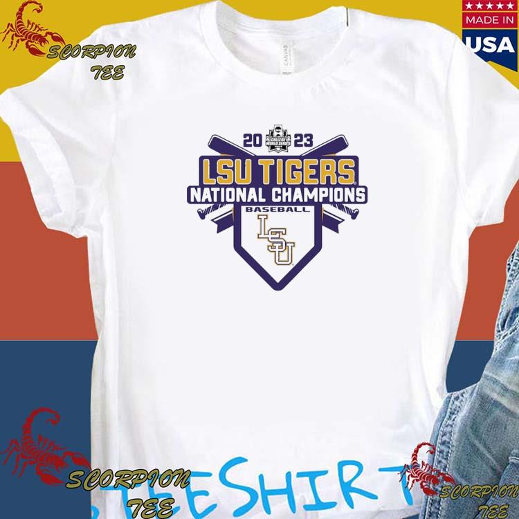 Lsu Tigers 2023 Ncaa Men's Baseball College World Series Champions Schedule  T-shirt