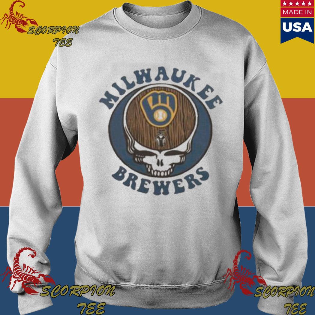 Official mlb x grateful dead x brewers skull keg T-shirts, hoodie