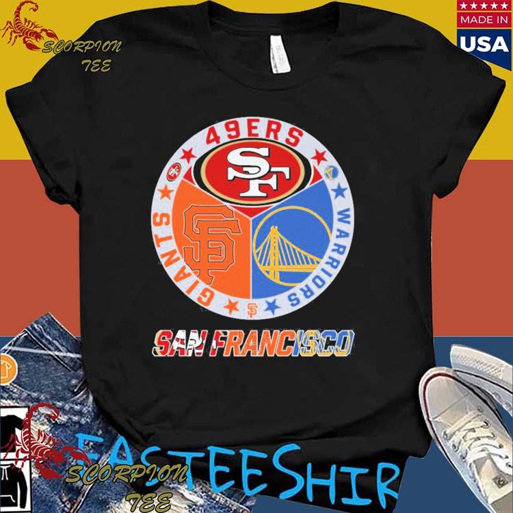 Niners & Warriors & Giants & Sharks T-Shirt - Bay Area