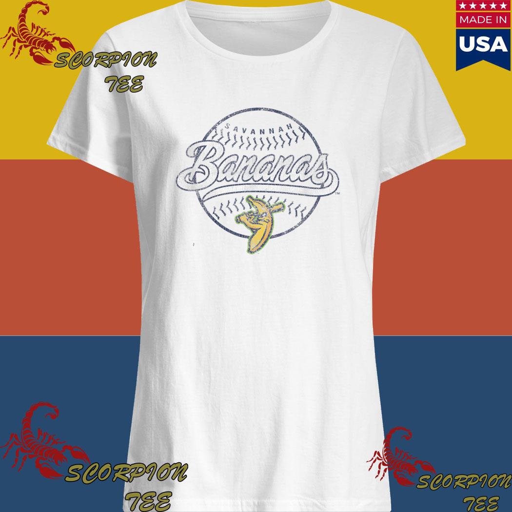  Savannah Bananas Officially Licensed Vintage Baseball White T- Shirt : Sports & Outdoors