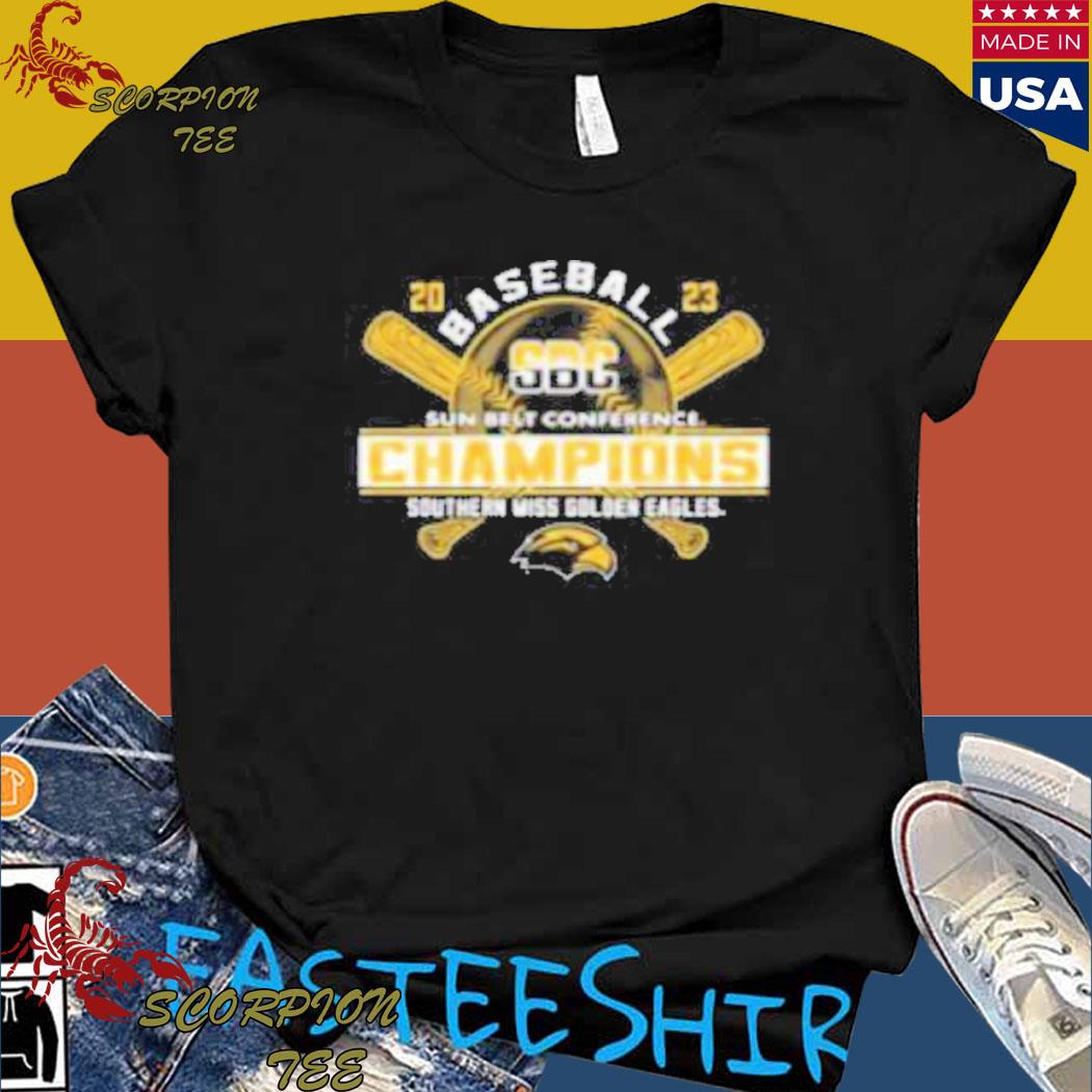 Southern Miss Golden Eagles 2023 Sun Belt Baseball Conference Champions  Shirt