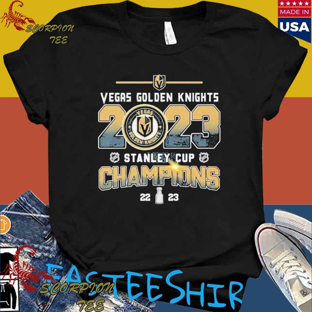 Official Vegas Golden Knights 2023 Stanley Cup Champions Logo T-Shirt