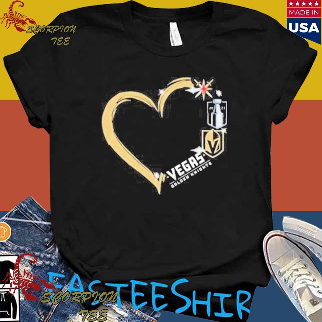 Vegas Golden Knights Heart Logo Long Sleeve Shirt for Women