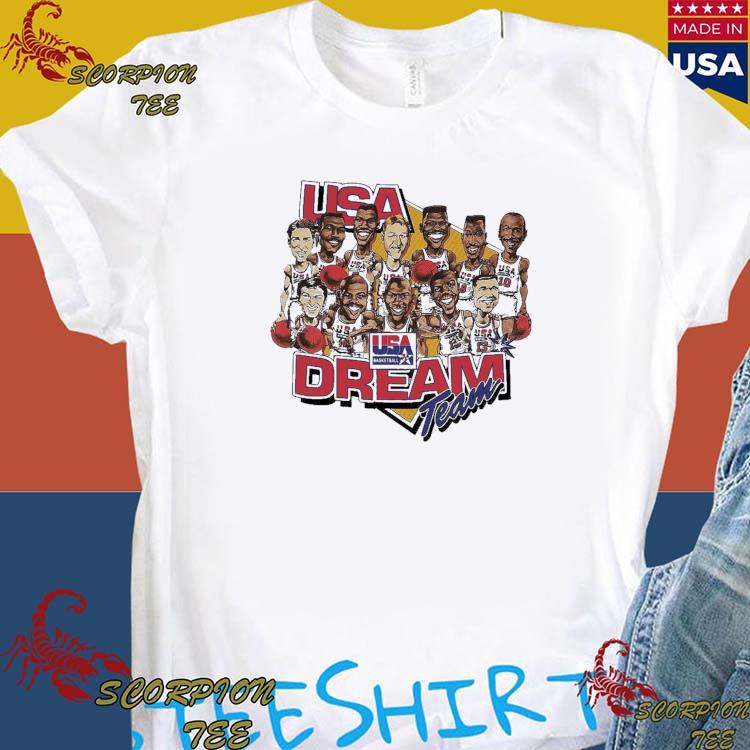 Vintage Dream Team NBA Tee, 90s Dream Team Usa Basketball Shirt