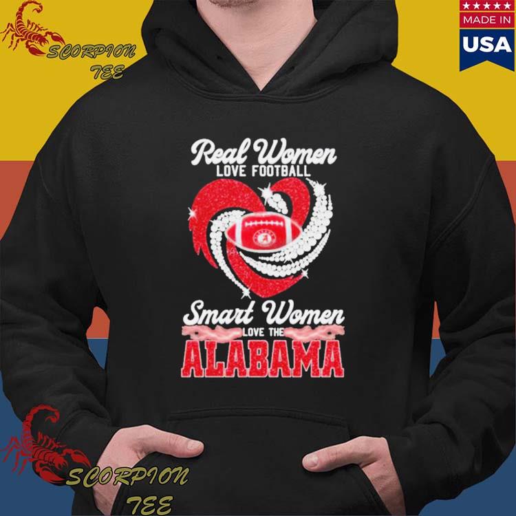 Real women love basketball smart women love the Alabama heart logo shirt,  hoodie, sweater, long sleeve and tank top