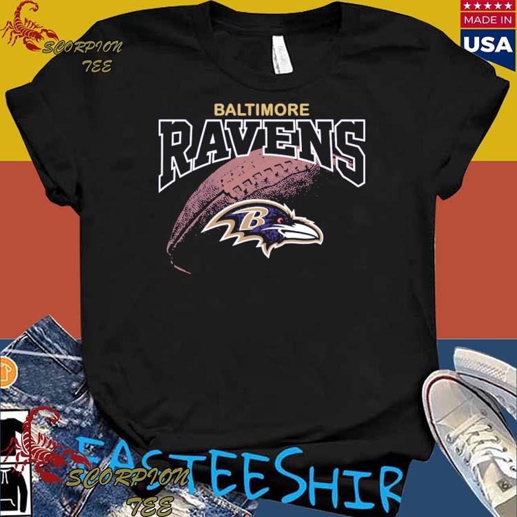 Team Apparel Boy s Baltimore Ravens Crew Neck T-Shirt, Black