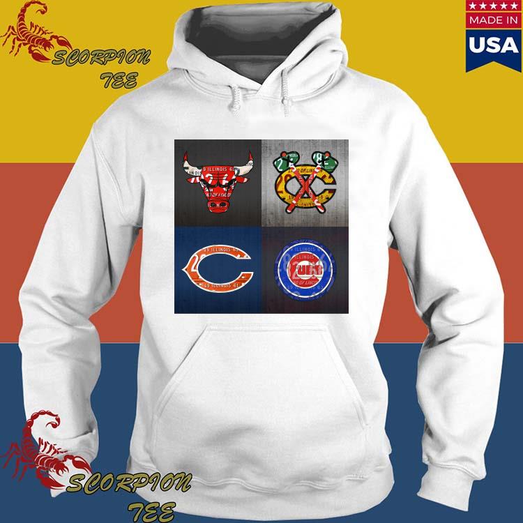 Chicago Cubs Bulls Bears Blackhawks Logo shirt, hoodie, sweater