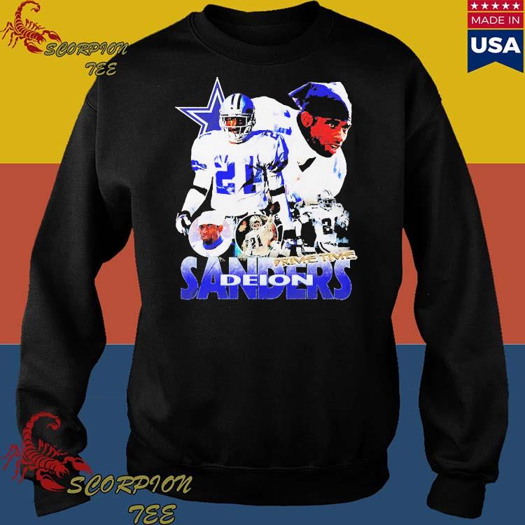 Deion Sanders Dallas Cowboys Cotton All Size Black Men T-Shirt