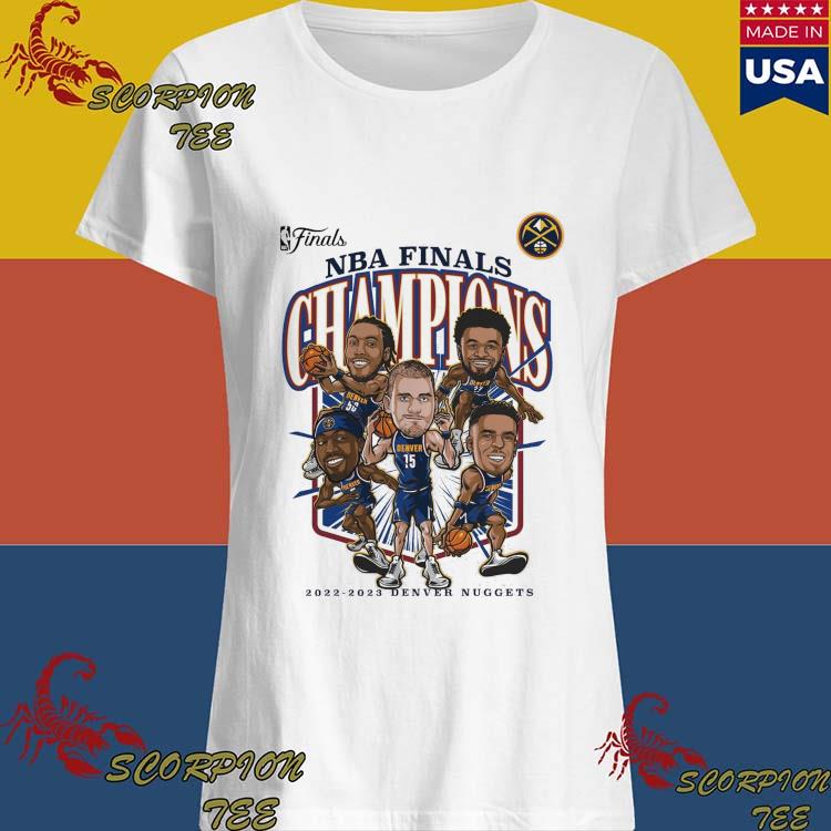 Men's Denver Nuggets Fanatics Branded White 2023 NBA Finals Champions  Windmill Team Caricature T-Shirt