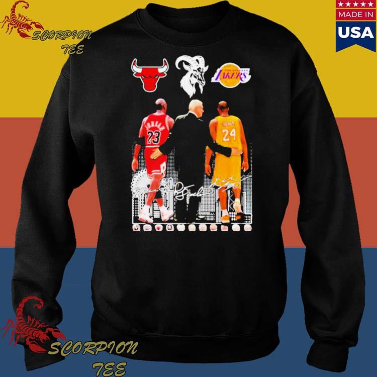 Chicago Bulls X Los Angeles Lakers Head Coach Phil Jackson, Jordan And  Bryant Signature 2023 Shirt, hoodie, sweater, long sleeve and tank top