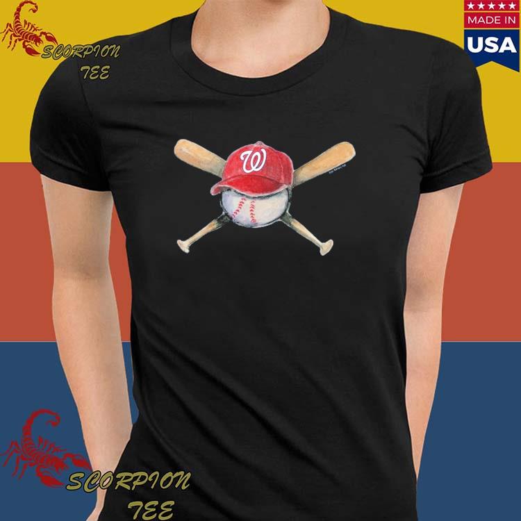 Boston Red Sox Tiny Turnip Women's Hat Crossbats T-Shirt - Red