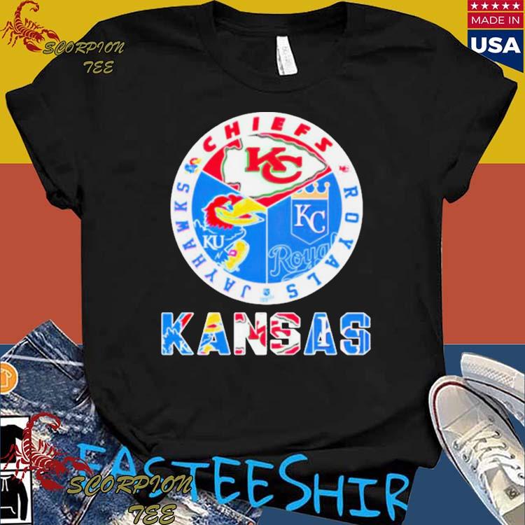 Kansas Chiefs Kansas City Royals Kansas Jayhawks T Shirts, Hoodies,  Sweatshirts & Merch