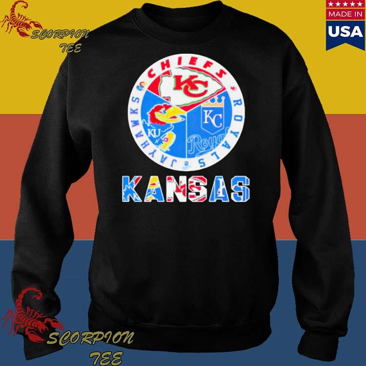 Kansas Chiefs Kansas City Royals Kansas Jayhawks T Shirts, Hoodies,  Sweatshirts & Merch