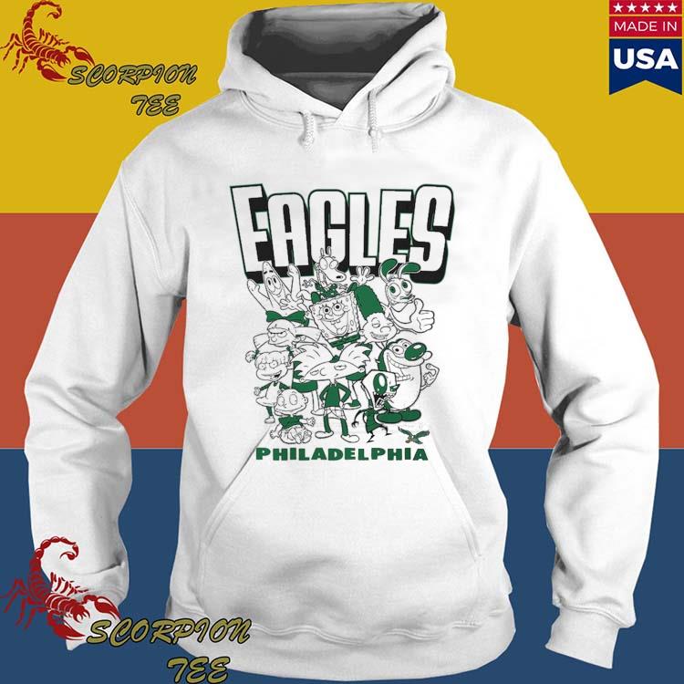 Men's Junk Food White Philadelphia Eagles NFL x Nickelodeon T-Shirt