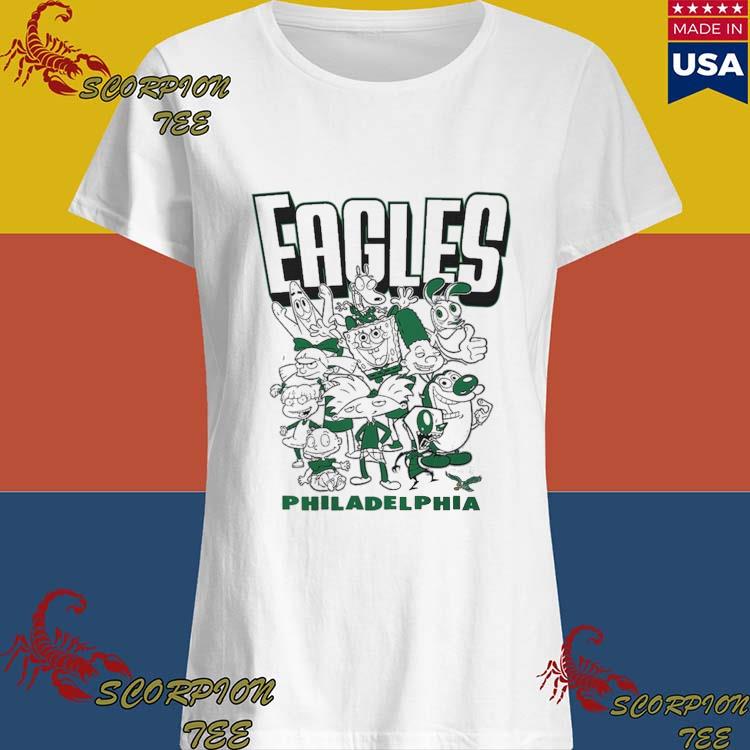 Men's Junk Food White Philadelphia Eagles NFL x Nickelodeon T-Shirt