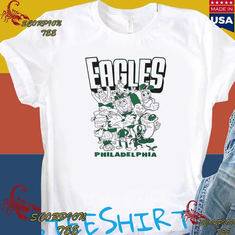 Men's Junk Food White Philadelphia Eagles NFL x Nickelodeon T-Shirt