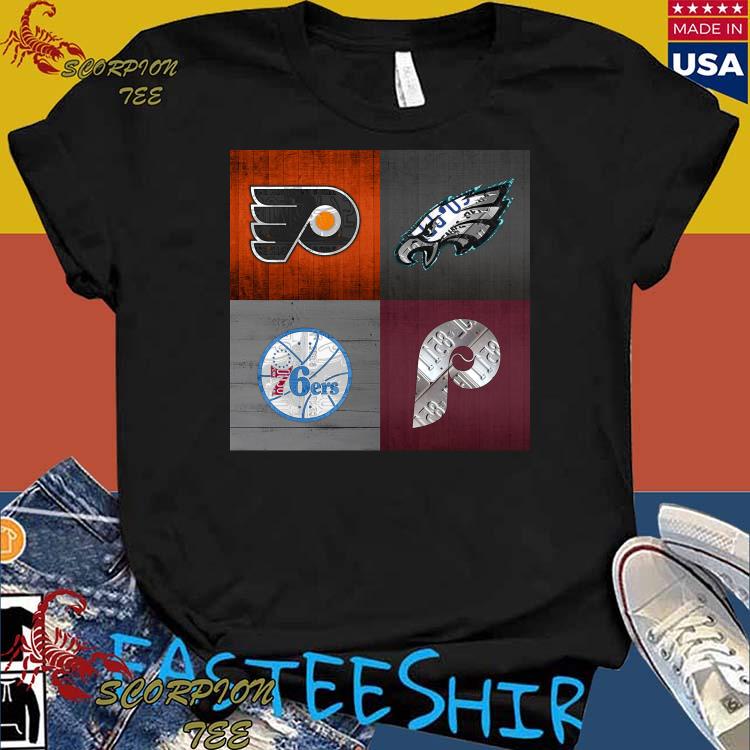 phillies eagles flyers sixers t shirt