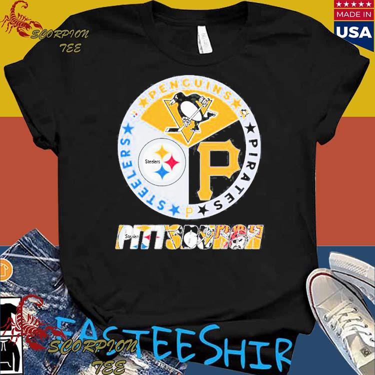 Official pittsburgh City Of Champions Steelers Penguins Pirates T Shirt,  hoodie, sweater, long sleeve and tank top