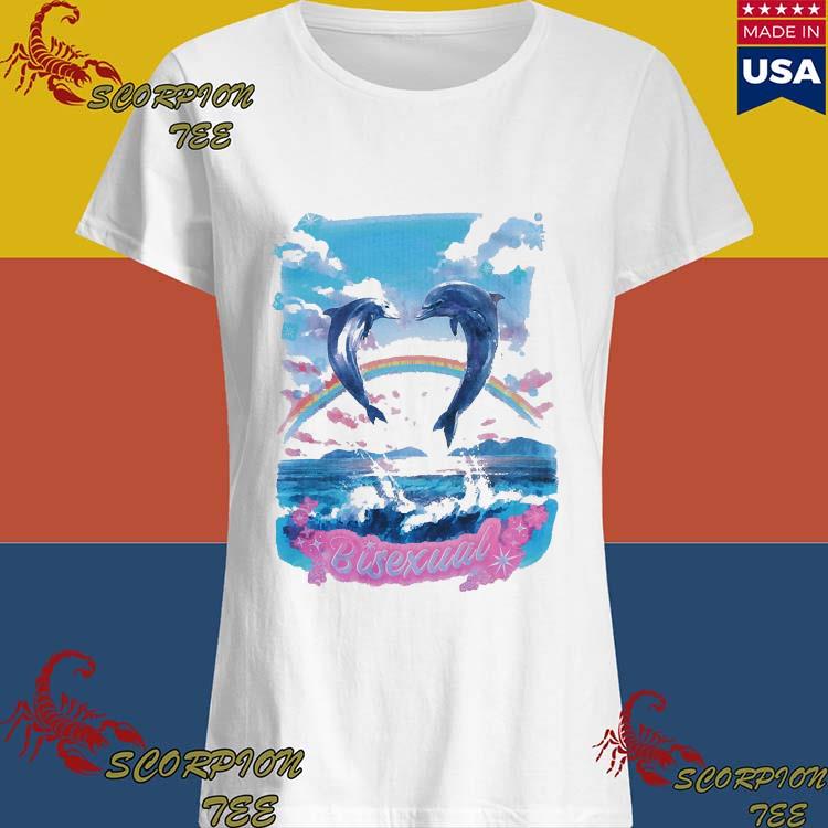 Official rainbow heart dolphin bisexual T-shirts, hoodie, tank top