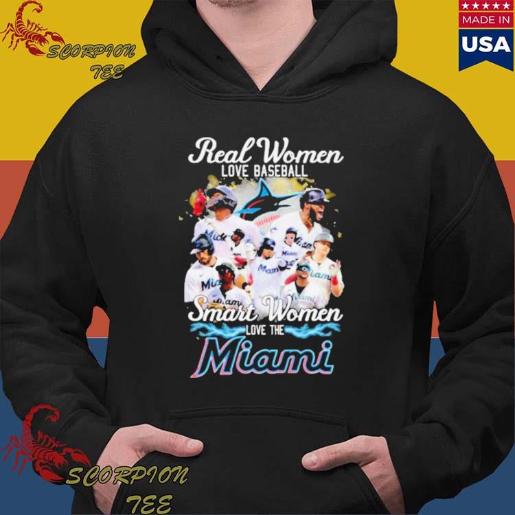 Real Women Love Baseball Smart Women Love The Miami Marlins Diamond Heart T- Shirts, hoodie, sweater, long sleeve and tank top