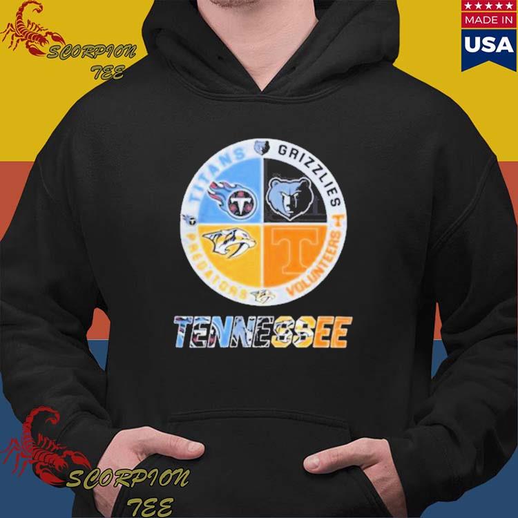 Tennessee Sports Teams Titans Grizzlies Volunteers And Predators Shirt,  hoodie, sweater, long sleeve and tank top