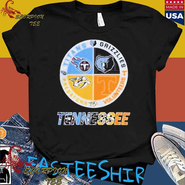 Tennessee Sports Teams Titans Grizzlies Volunteers And Predators Shirt,  hoodie, sweater, long sleeve and tank top