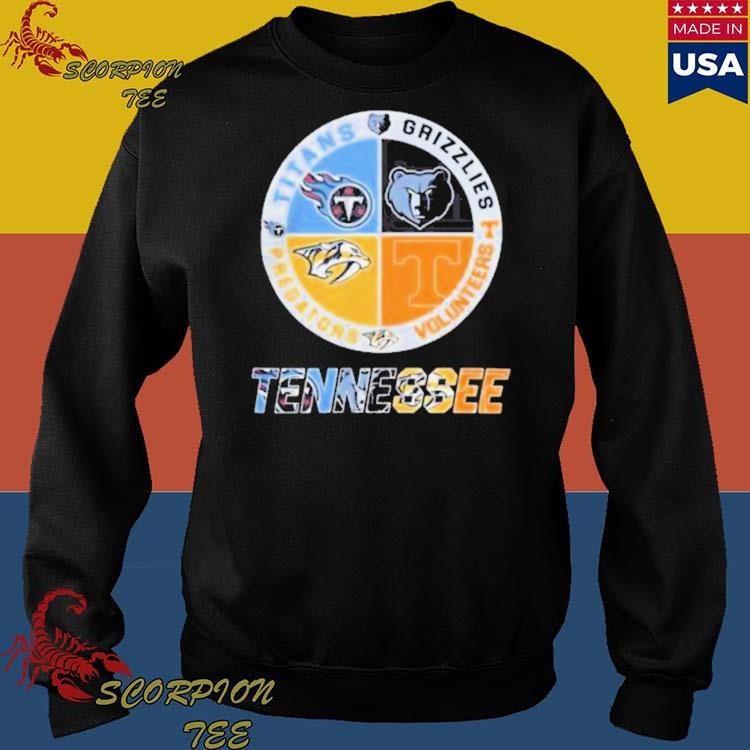 Official Tennessee Titans Grizzlies Volunteers and Predators logo shirt,  hoodie, longsleeve, sweater