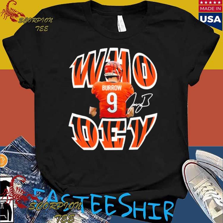 90s Joe Burrow Cincinnati Bengals Who Dey T-Shirt