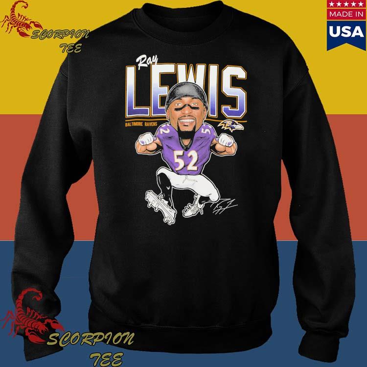 Official caricatures Baltimore Ravens Ray Lewis Signature T-Shirts, hoodie,  tank top, sweater and long sleeve t-shirt