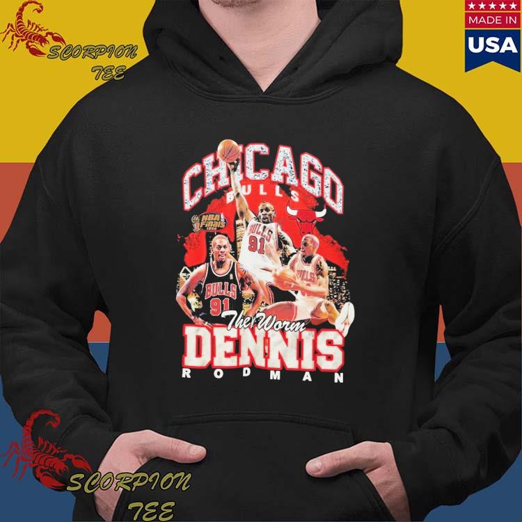 Dennis Rodman Chicago Bulls Red and Green Hardwood Classic