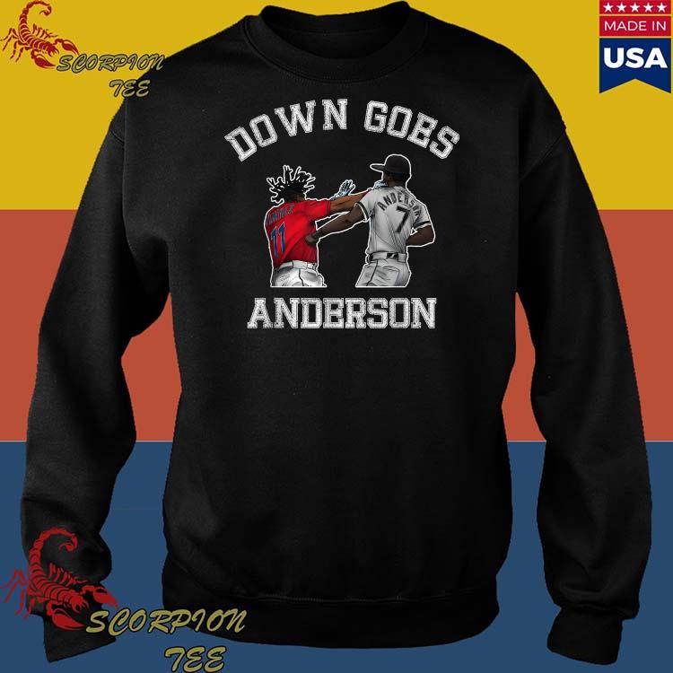 Official down Goes Anderson Shirt Jose Ramirez Vs Tim Anderson