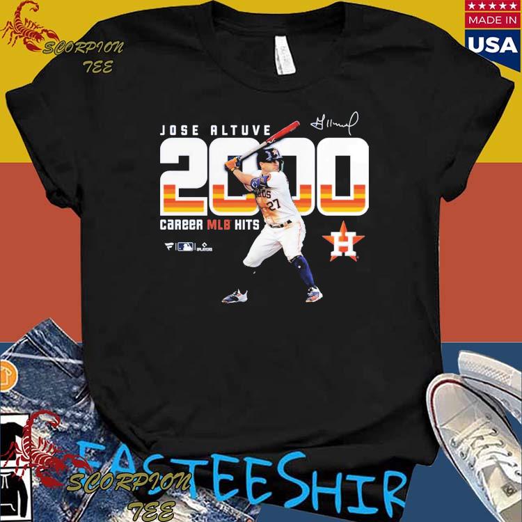 Jose Altuve Houston Astros 2,000 Career Hits Signature T-Shirt