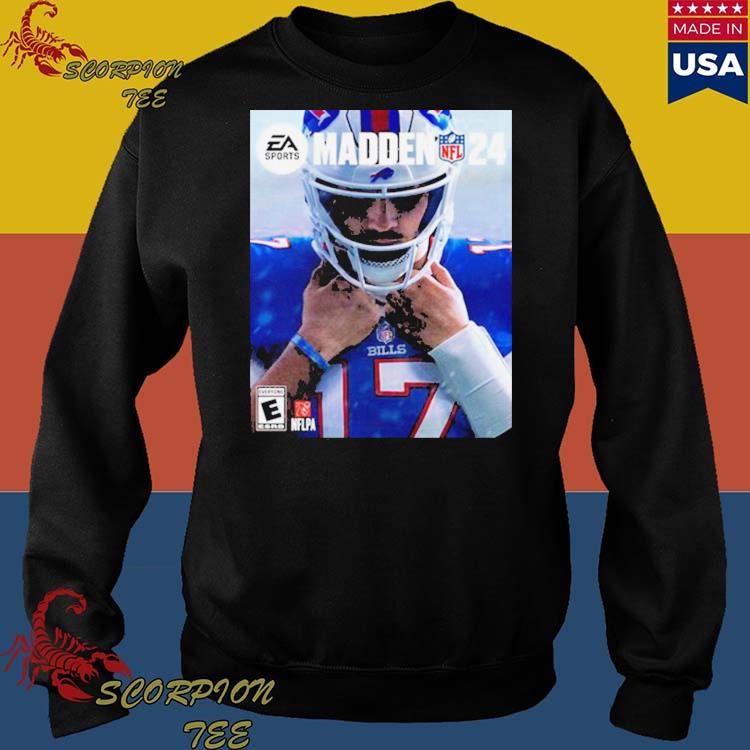 Official The NFL Madden 24 Cover Josh Allen Buffalo Bills T-Shirt