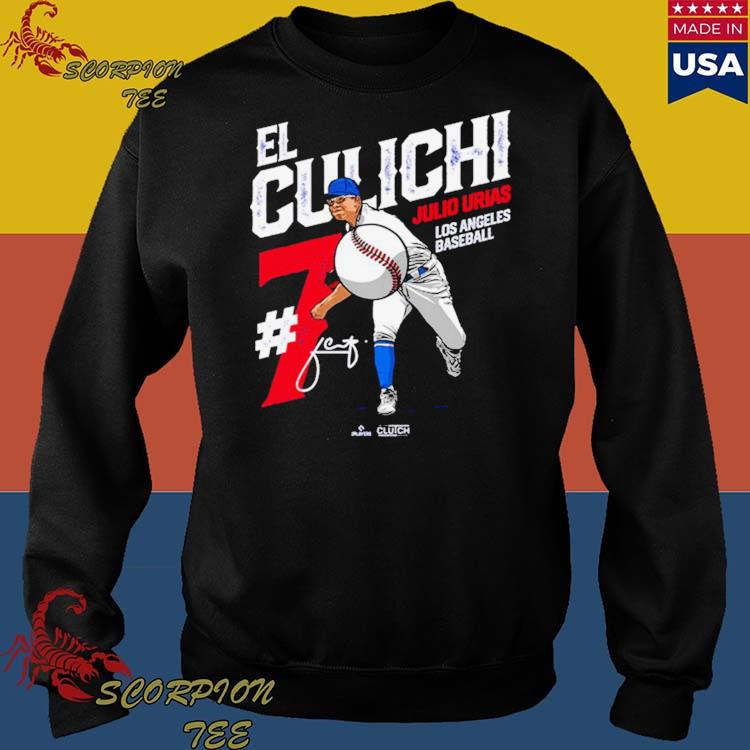 Official julio urias #7 el culichI los angeles baseball mlbpa signature  T-shirts, hoodie, tank top, sweater and long sleeve t-shirt