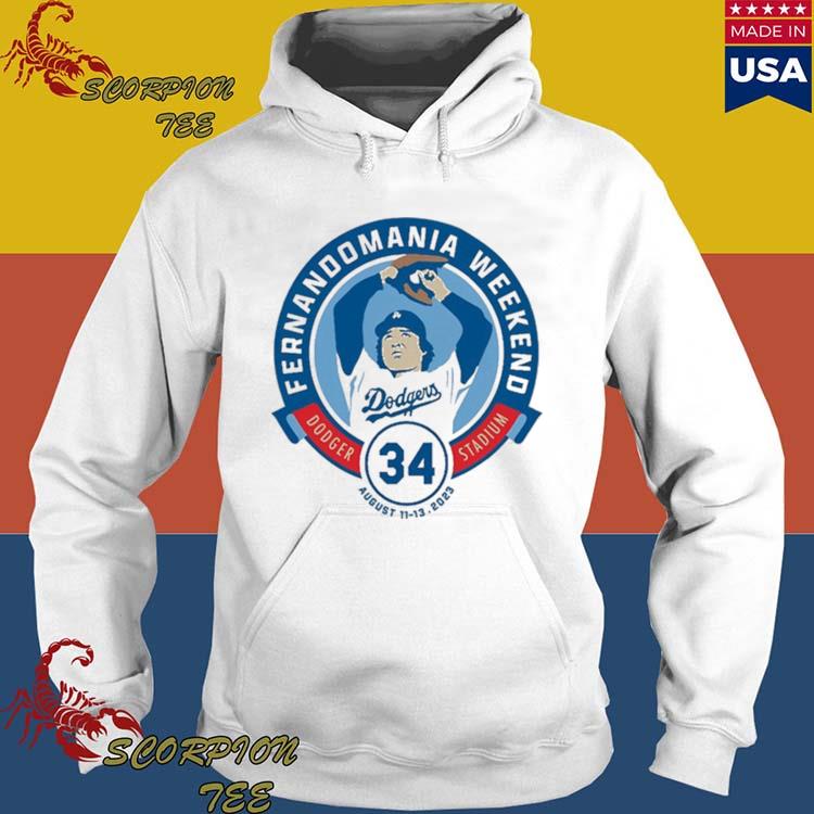 Official los angeles Dodgers fernandomania weekend dodger stadium 34 T-shirt,  hoodie, sweater, long sleeve and tank top